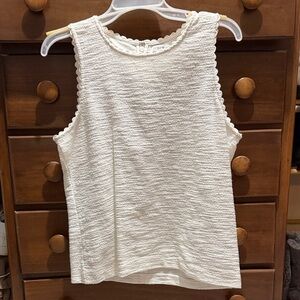 J. Crew Cream Textured Tank Top